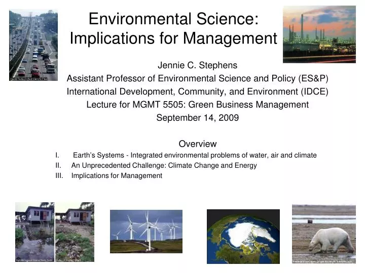 environmental science implications for management