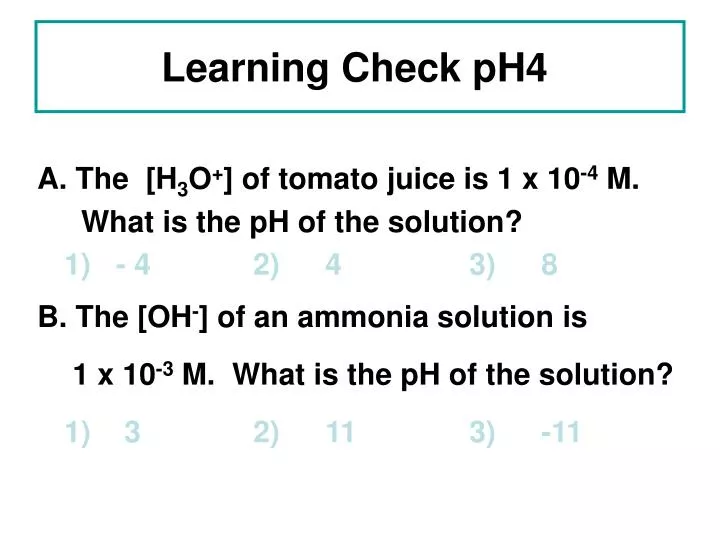 learning check ph4