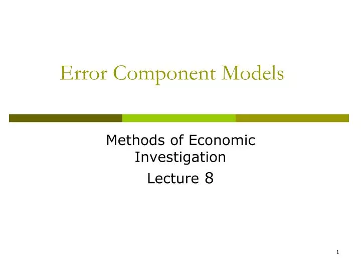 error component models