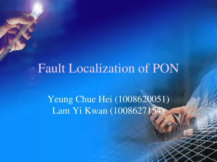 fault localization of pon