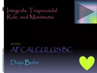 AP CALCULUS BC Daija B obe