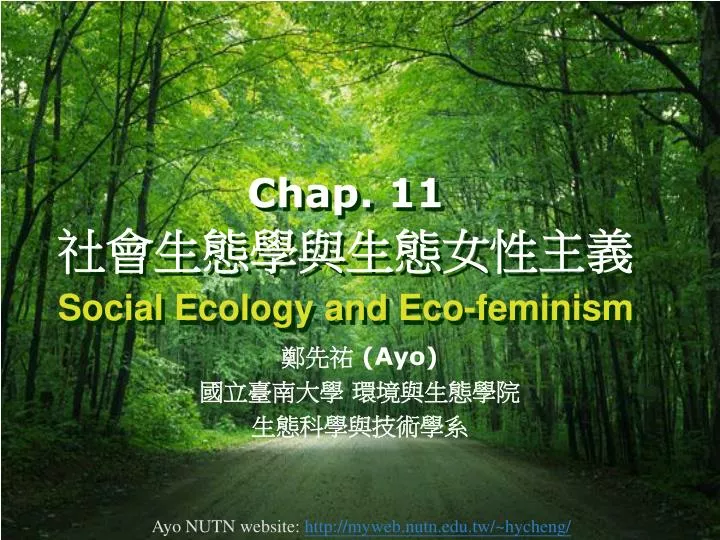 chap 11 social ecology and eco feminism