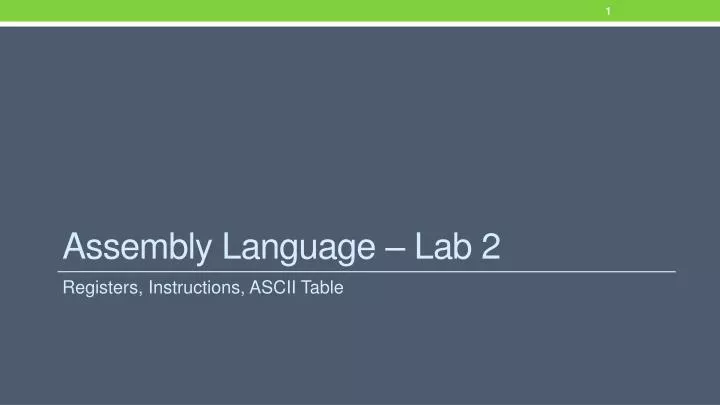assembly language lab 2