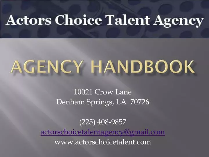 agency handbook