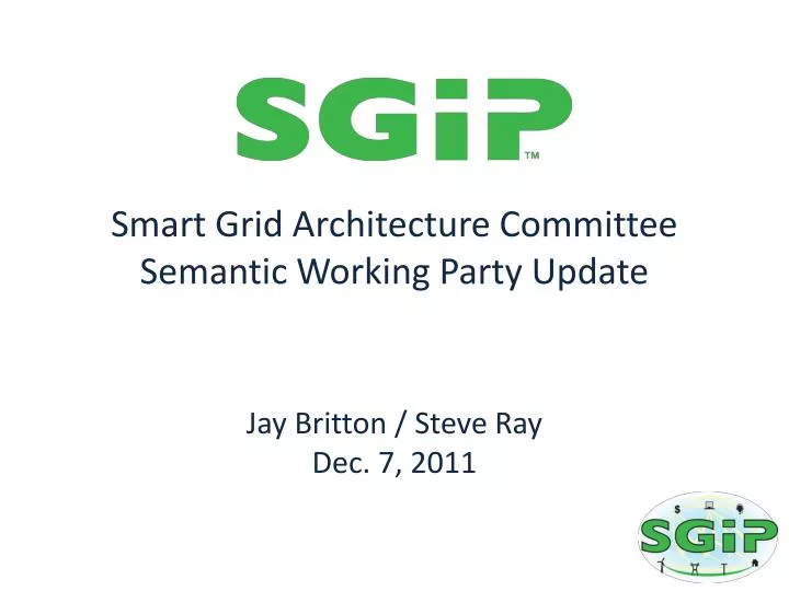 smart grid architecture committee semantic working party update