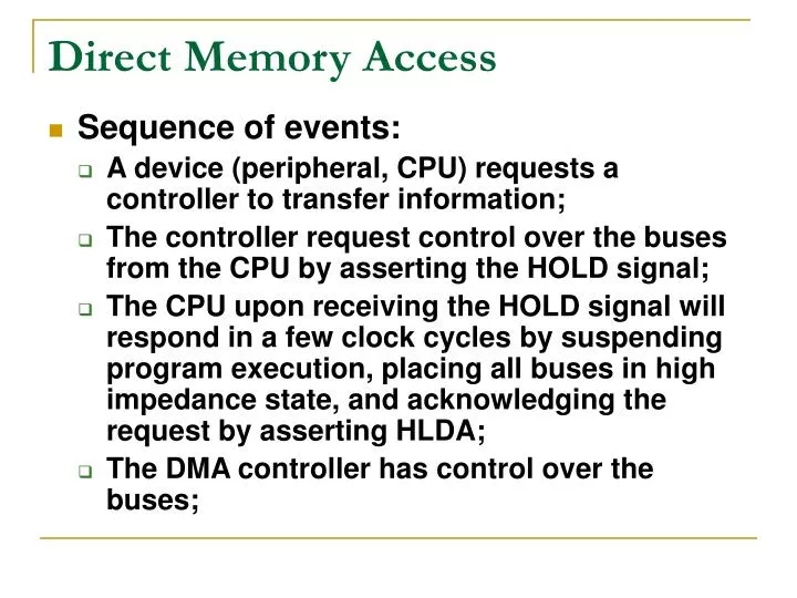 direct memory access