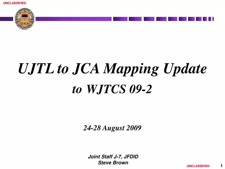 ujtl to jca mapping update to wjtcs 09 2 24 28 august 2009