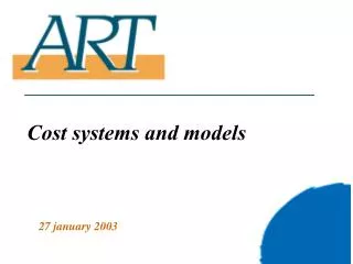 Cost systems and models
