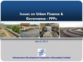 Issues on Urban Finance &amp; Governance - PPPs