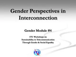 Gender Perspectives in Interconnection