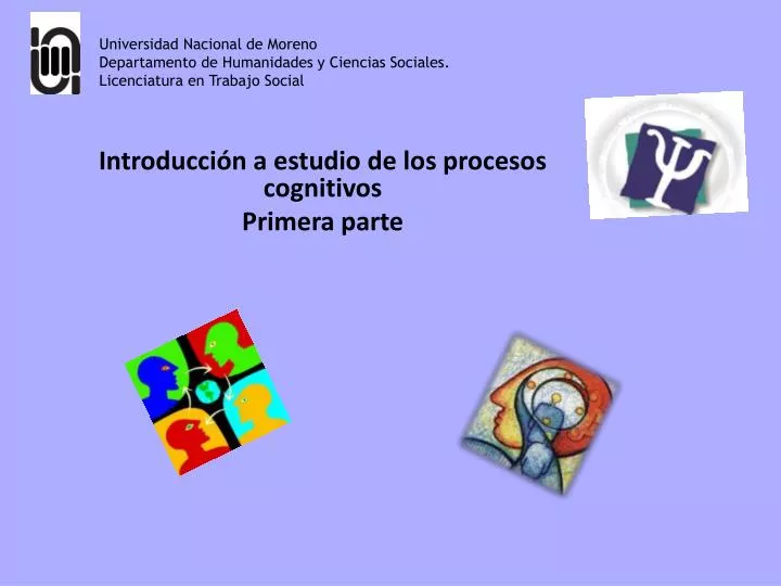 introducci n a estudio de los procesos cognitivos primera parte