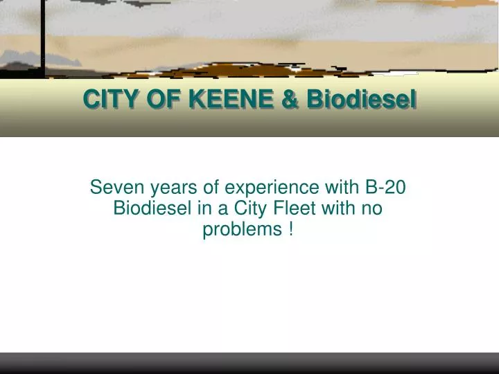 city of keene biodiesel