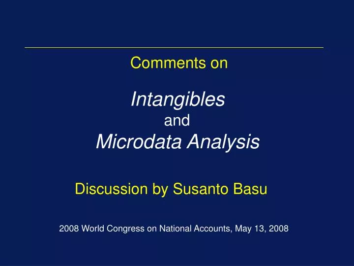 intangibles and microdata analysis