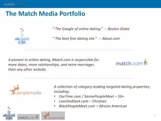 The Match Media Portfolio