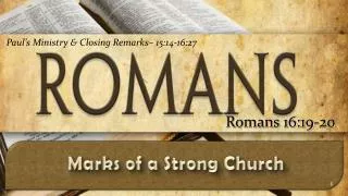 Romans 16:19-20