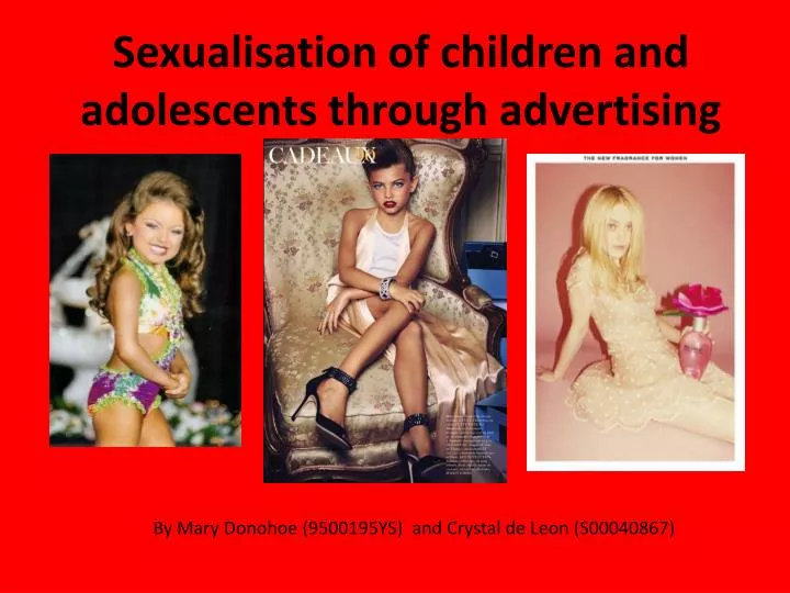 sexualisation of children and adolescents through advertising