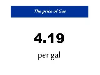 The price of Gas