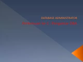 database administrator