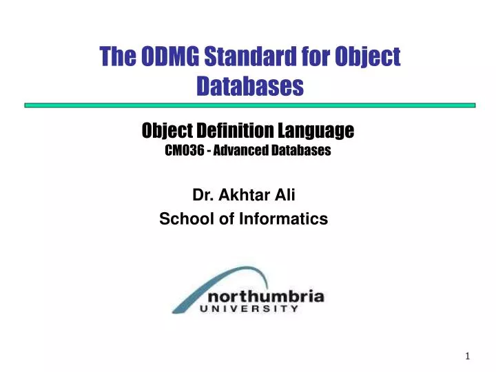 the odmg standard for object databases