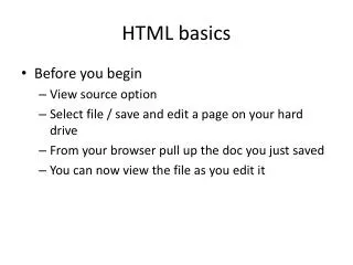 HTML basics