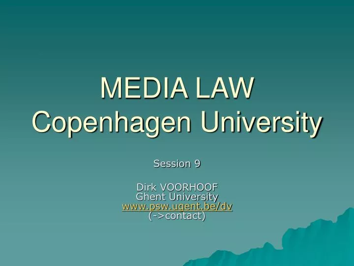 media law copenhagen university