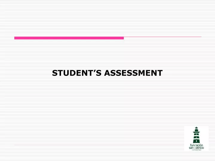 student s assessment