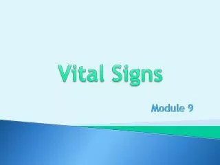 Vital Signs