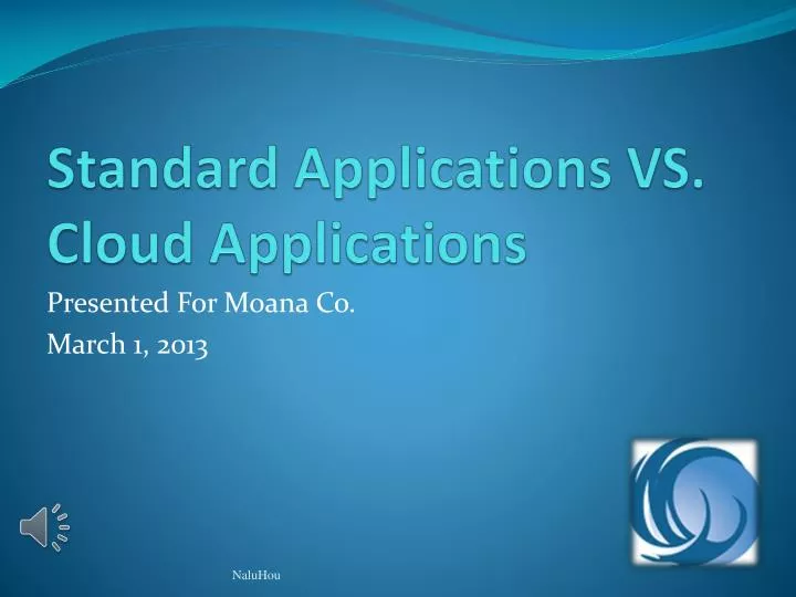 standard applications vs cloud applications