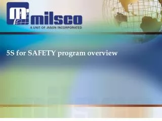 5S for SAFETY program overview
