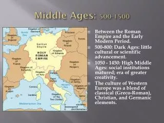 Middle Ages: 500-1500
