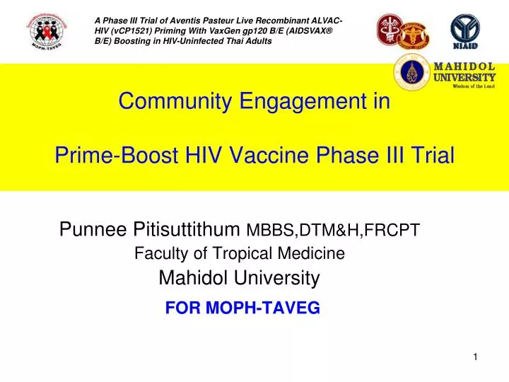 community engagement in prime boost hiv vaccine phase iii trial