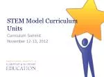STEM Model Curriculum Units - slide 1