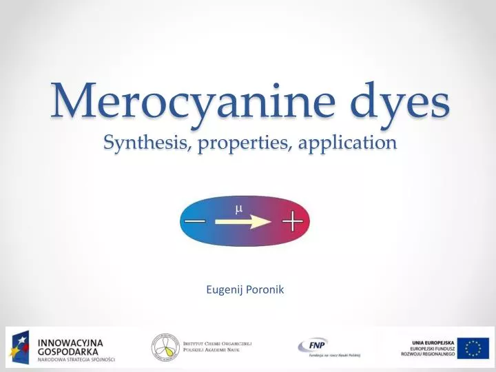 merocyanine dyes synthesis properties application