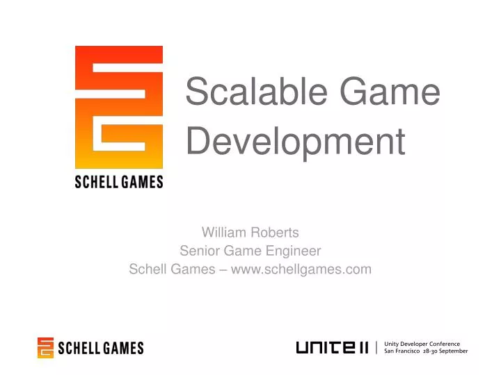 PPT - William Roberts Senior Game Engineer Schell Games