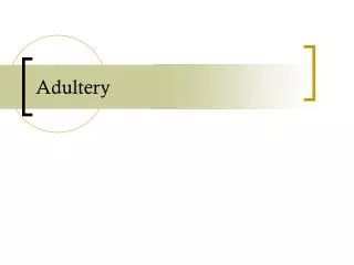 Adultery