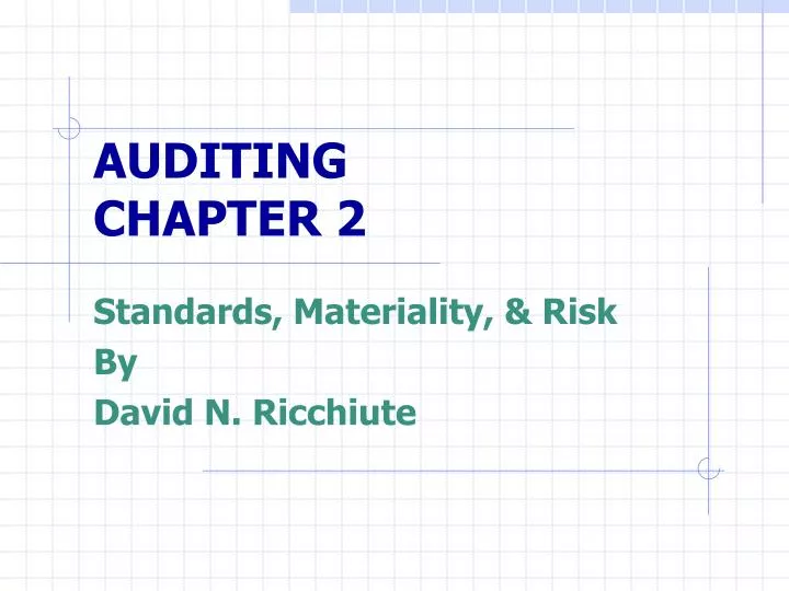 auditing chapter 2