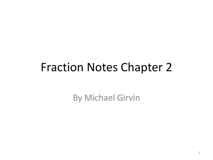 fraction notes chapter 2