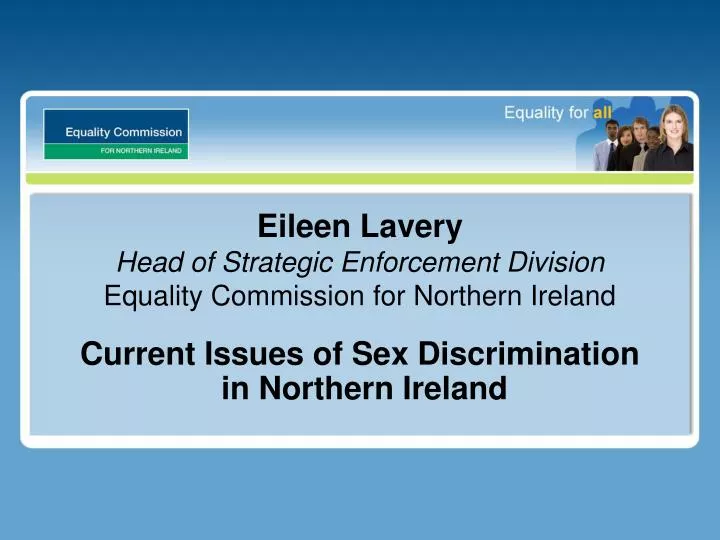 eileen lavery head of strategic enforcement division equality commission for northern ireland