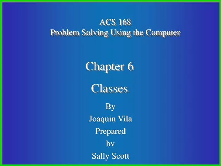 acs 168 problem solving using the computer