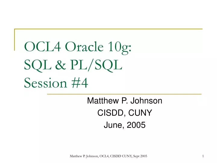 ocl4 oracle 10g sql pl sql session 4