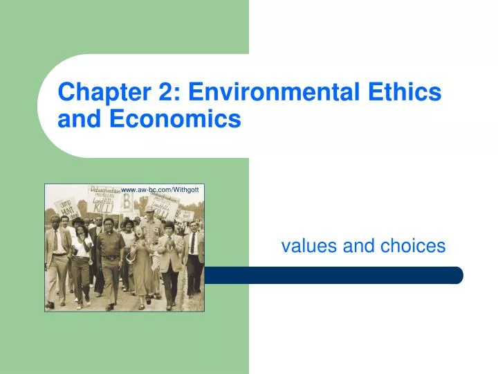 chapter 2 environmental ethics and economics