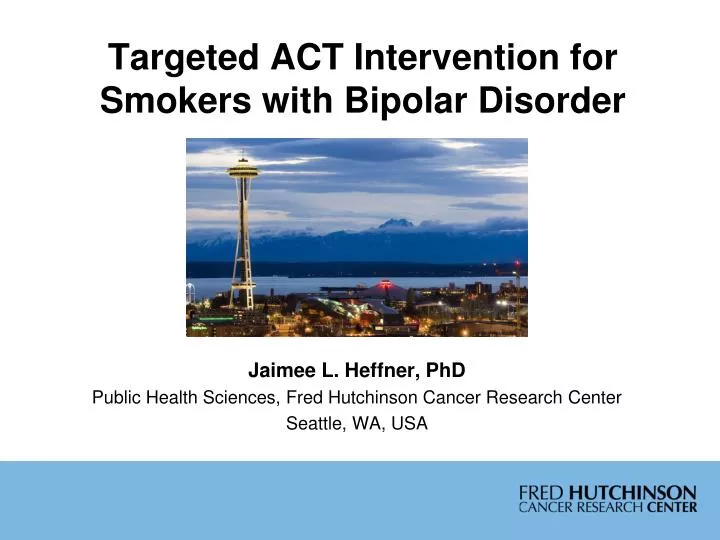 targeted act intervention for smokers with bipolar disorder