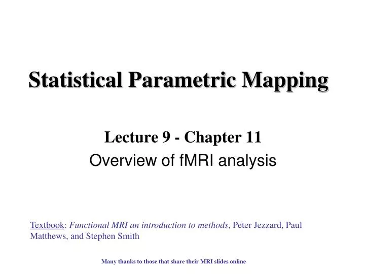 statistical parametric mapping