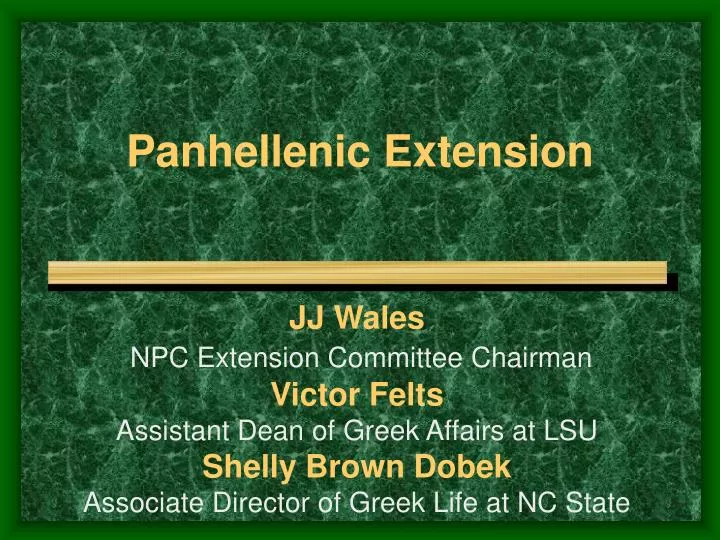 panhellenic extension