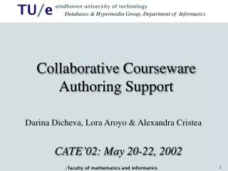 Collaborative Courseware Authoring Support