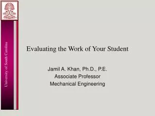 Evaluating the Work of Your Student
