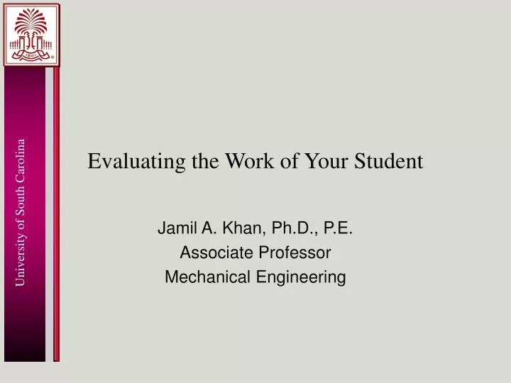 evaluating the work of your student