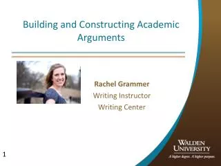 Building and Constructing Academic Arguments