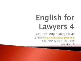 English for Lawyers 4