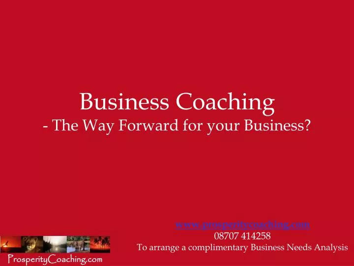 business coaching the way forward for your business